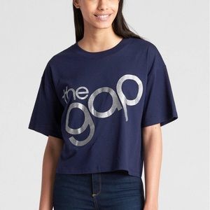 GAP Women Logo Crop Short Sleeve T - Shirt *